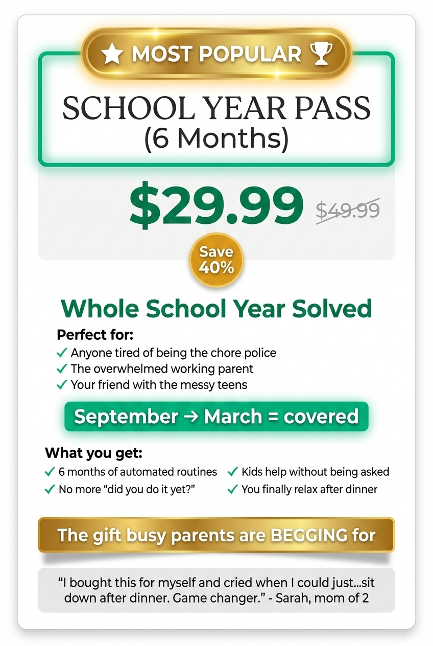 ChoreGami School Year Pass (6 Months)